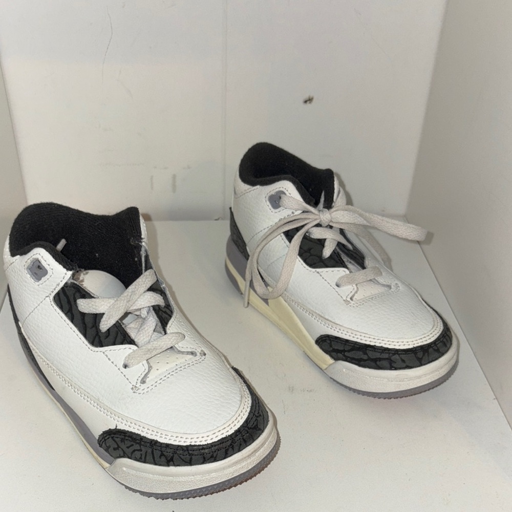 Kids White and Black Sneakers